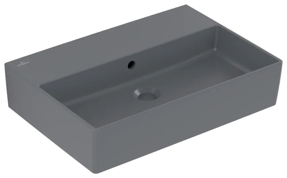 Villeroy & Boch Wandwaschtisch aus TitanCeram „Memento 2.0“ 600 × 420 × 135 mm, ohne Hahnlochbohrung in Graphite Villeroy & Boch Wandwaschtisch aus TitanCeram „Memento 2.0“ 600 × 420 × 135 mm, ohne Hahnlochbohrung in Graphite