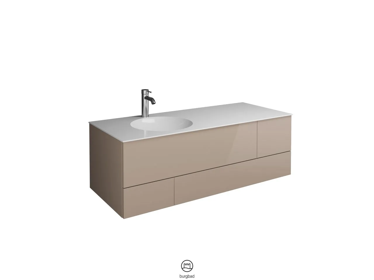 burgbad Coco HGL Waschtischset SFHR120 Mineralguss