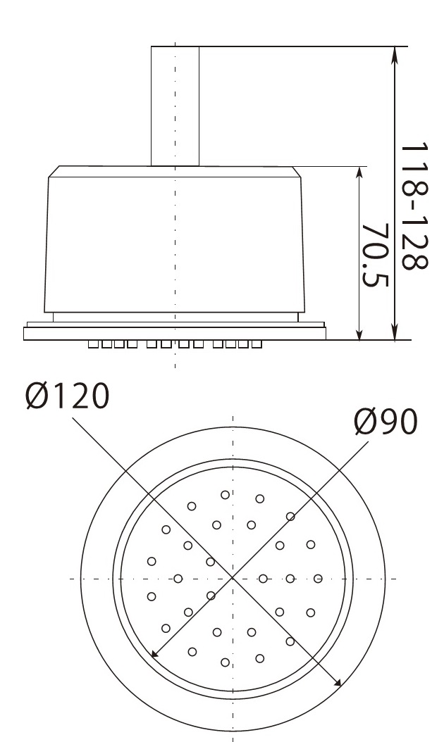 Seitenbrause AqvaShower - schwenkbar - Sicht- und Funktionsteile, Einbaubox - Messing-verchromt Seitenbrause AqvaShower - schwenkbar - Sicht- und Funktionsteile, Einbaubox - Messing-verchromt