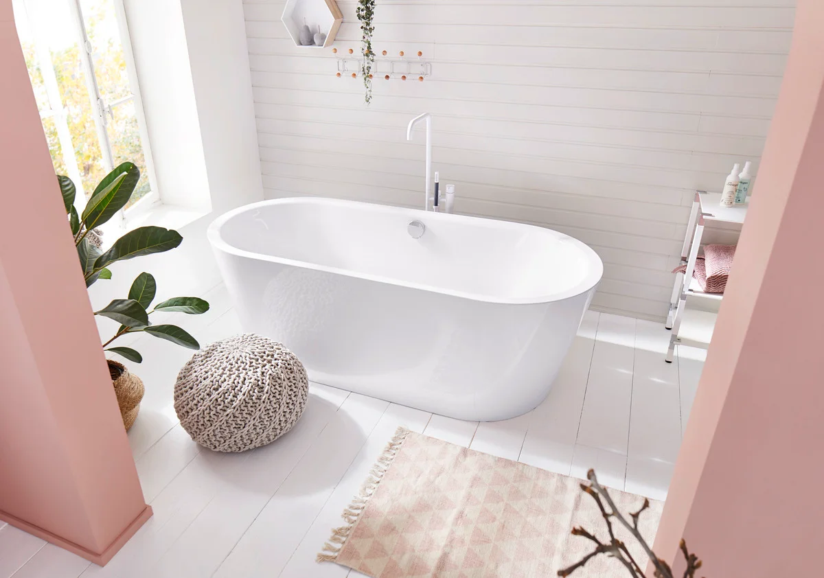 Kaldewei Badewanne „Meisterstück Classic Duo Oval“ vormontiert freistehend oval 170 × 75 cm, links Kaldewei Badewanne „Meisterstück Classic Duo Oval“ vormontiert freistehend oval 170 × 75 cm, links