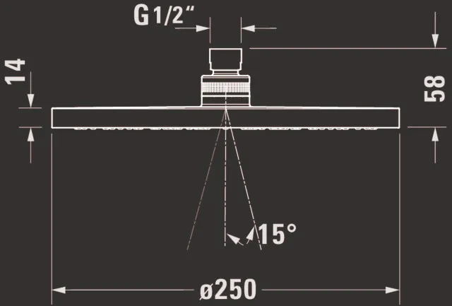 Duschkopf „Zubehör Armaturen“ ⌀ 250 mm in Schwarz (matt) Duschkopf „Zubehör Armaturen“ ⌀ 250 mm in Schwarz (matt)