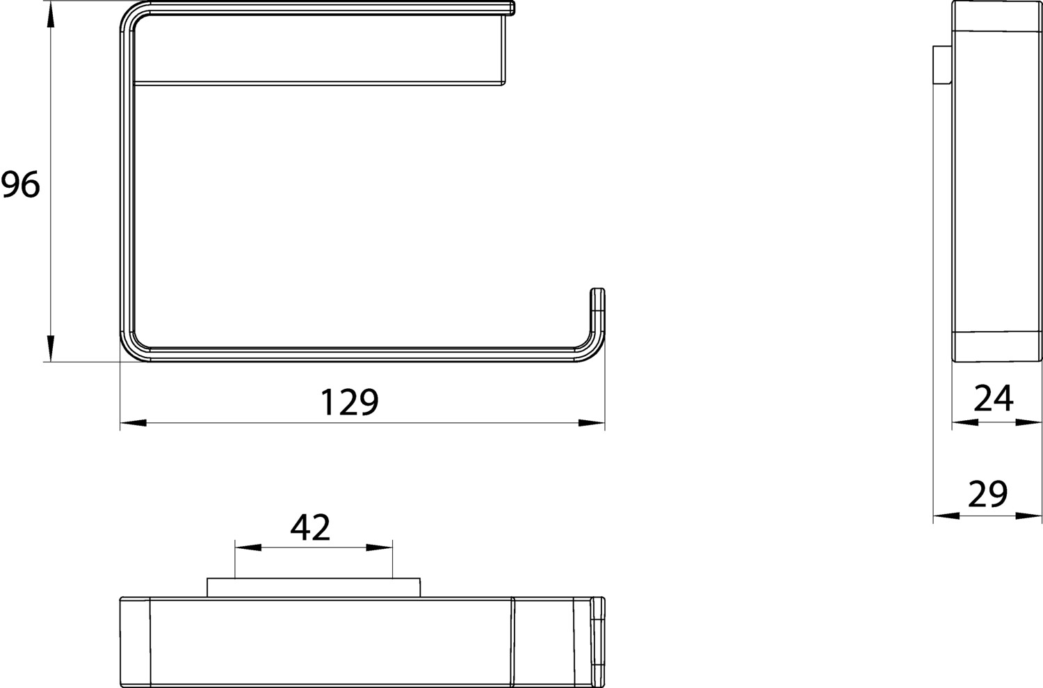 emco Toilettenpapierhalter ohne Deckel „loft“ in chrom