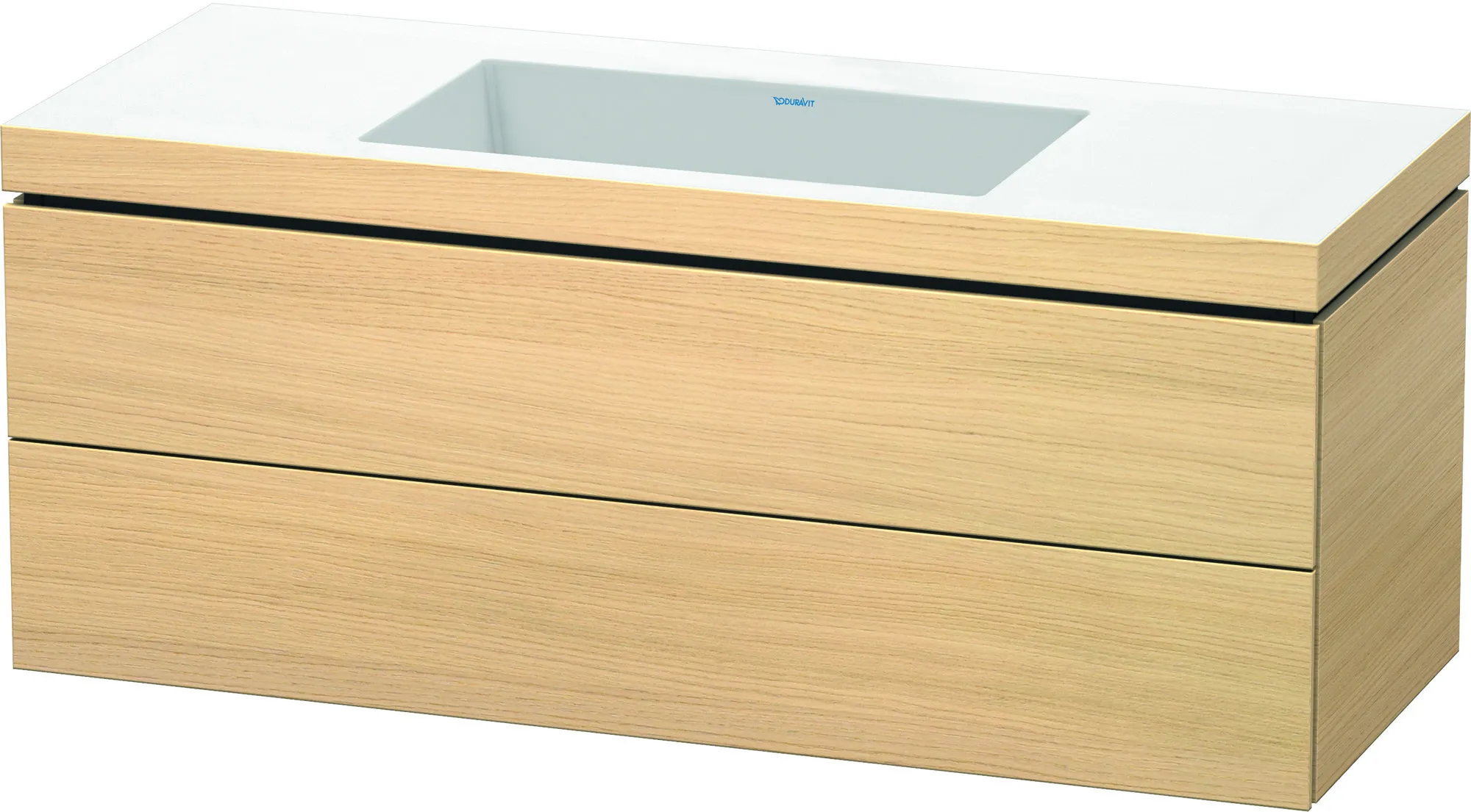 Duravit Möbelset c-shaped Set wandhängend wandhängend „L-Cube“ 120 × 50 × 48 cm Mediterrane Eiche