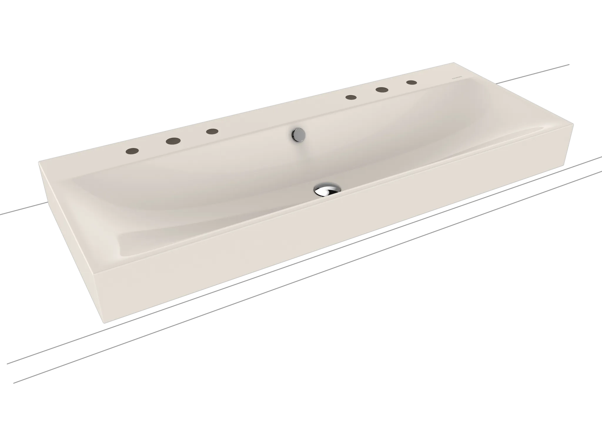 Kaldewei SILENIO Aufsatz-Doppelwaschtisch (Randhöhe 120 mm)