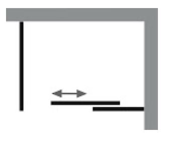 HSK teilgerahmte Duschabtrennung Schiebetür 2-teilig mit Seitenwand „Premium Softcube“ Glas Mattierung mittig (65 cm), H: 2000 mm