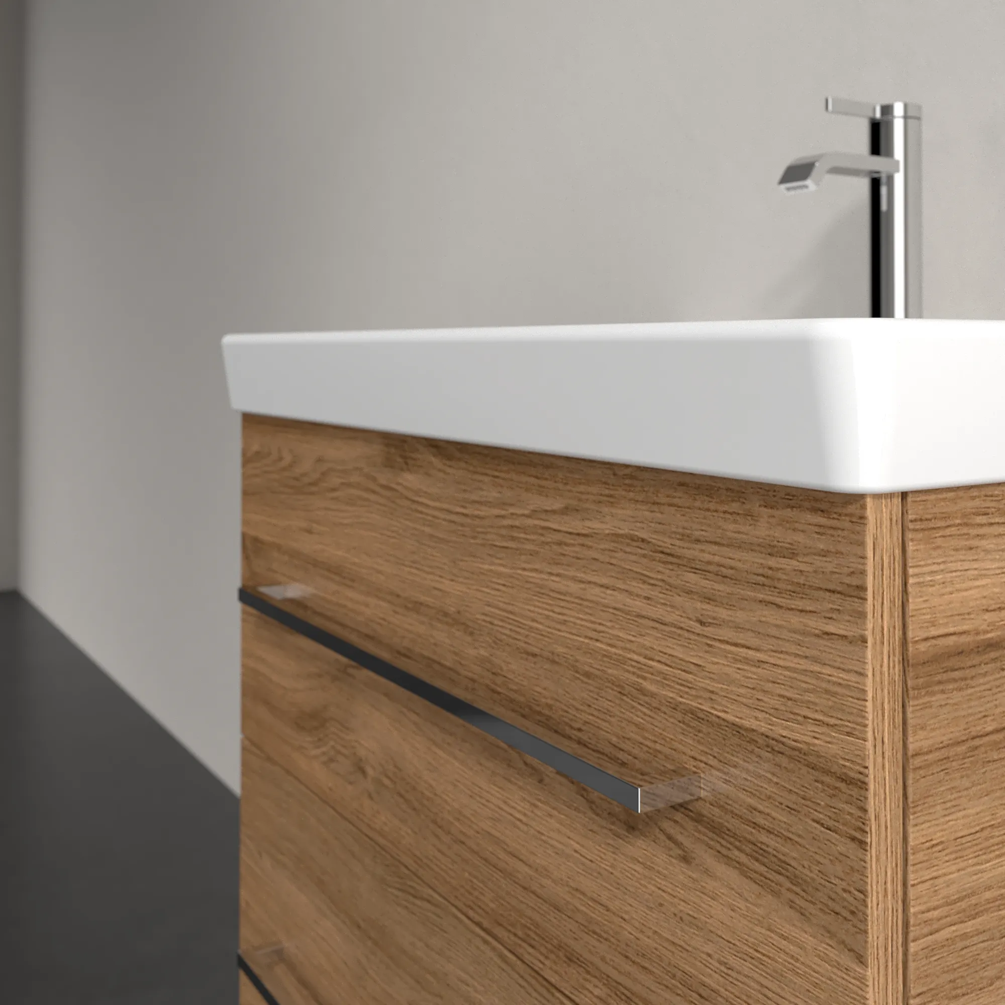 Villeroy & Boch Waschtischunterschrank „Avento“ für Schrankwaschtisch 630 × 514 × 452 mm Kansas Oak, Soft Closing