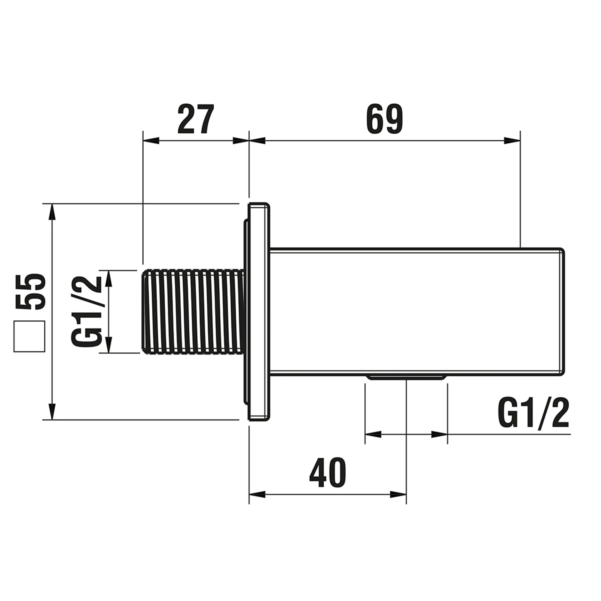 Laufen QUADRIGA Anschlussbogen für Handbrause Edelstahl 69mm Laufen QUADRIGA Anschlussbogen für Handbrause Edelstahl 69mm