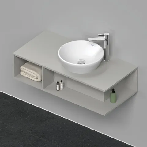 Duravit Waschtischunterschrank wandhängend „D-Neo“ 100 × 26 × 48 cm Betongrau Matt