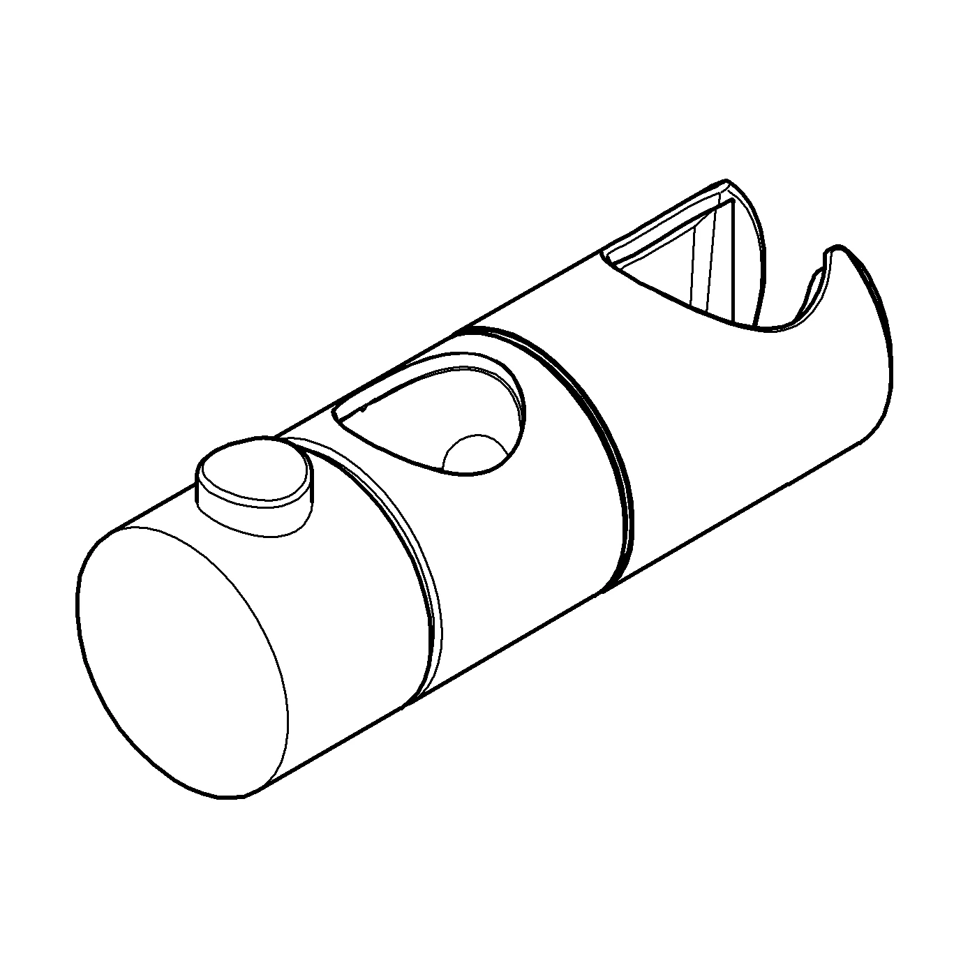 Gleitelement 48099, für Brausestangen Tempesta und Euphoria mit Durchmesser 21,8 mm, chrom