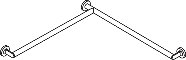HEWI Haltegriff „System 900“ in Schwarz tiefmatt, Befestigung verdeckt HEWI Haltegriff „System 900“ in Schwarz tiefmatt, Befestigung verdeckt