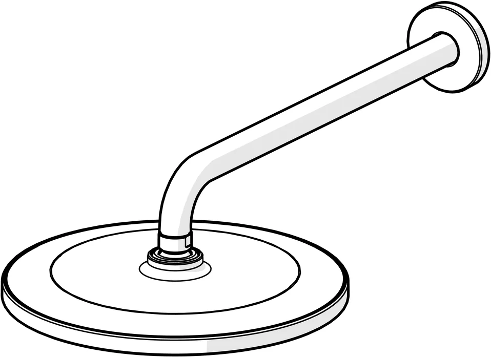 HansaVIVA Kopfbrause HansaVIVA 4426 1-strahlig d 250 mm Stahl gebürstet