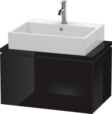 Duravit Waschtischunterschrank wandhängend „L-Cube“ 72 × 40 × 47,7 cm Schwarz Hochglanz
