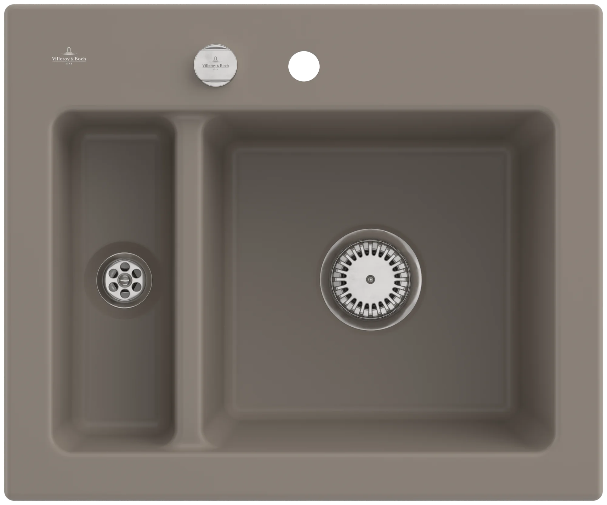 Villeroy & Boch Subway 60 XM Einbauspüle, 620 x 510 mm, Keramik, Timber CeramicPlus