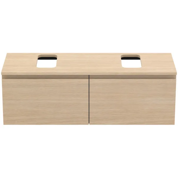 Ideal Standard Waschtischunterschrank Finesse Eiche weiß, 1200x440x388mm, 2 Auszüge