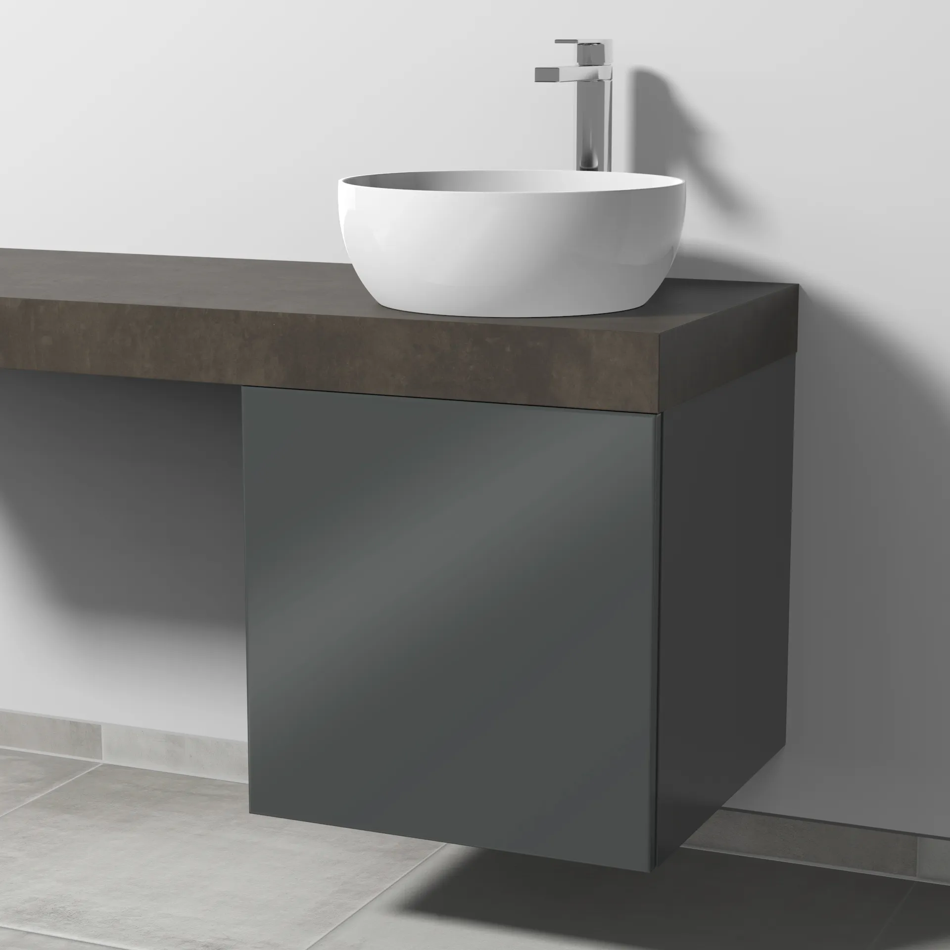Sanipa Waschtischunterschrank „2morrow“ 500 × 510 × 520 mm in Anthrazit (glanz) Sanipa Waschtischunterschrank „2morrow“ 500 × 510 × 520 mm in Anthrazit (glanz)