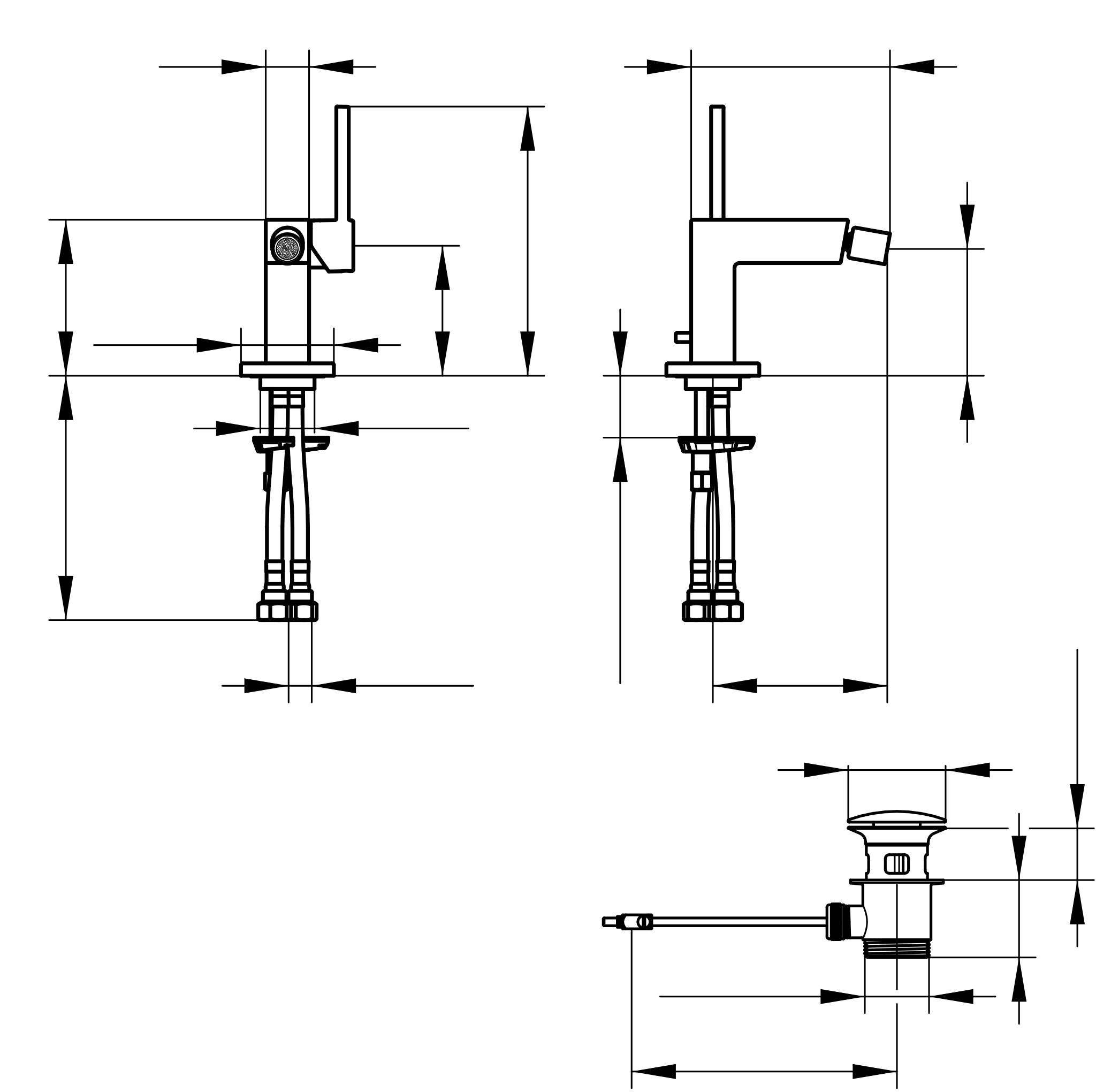 Edition 90 59009010000 Einhebel-Bidetmischer mit Zugstangen-Ablaufgarnitur verchromt Edition 90 59009010000 Einhebel-Bidetmischer mit Zugstangen-Ablaufgarnitur verchromt