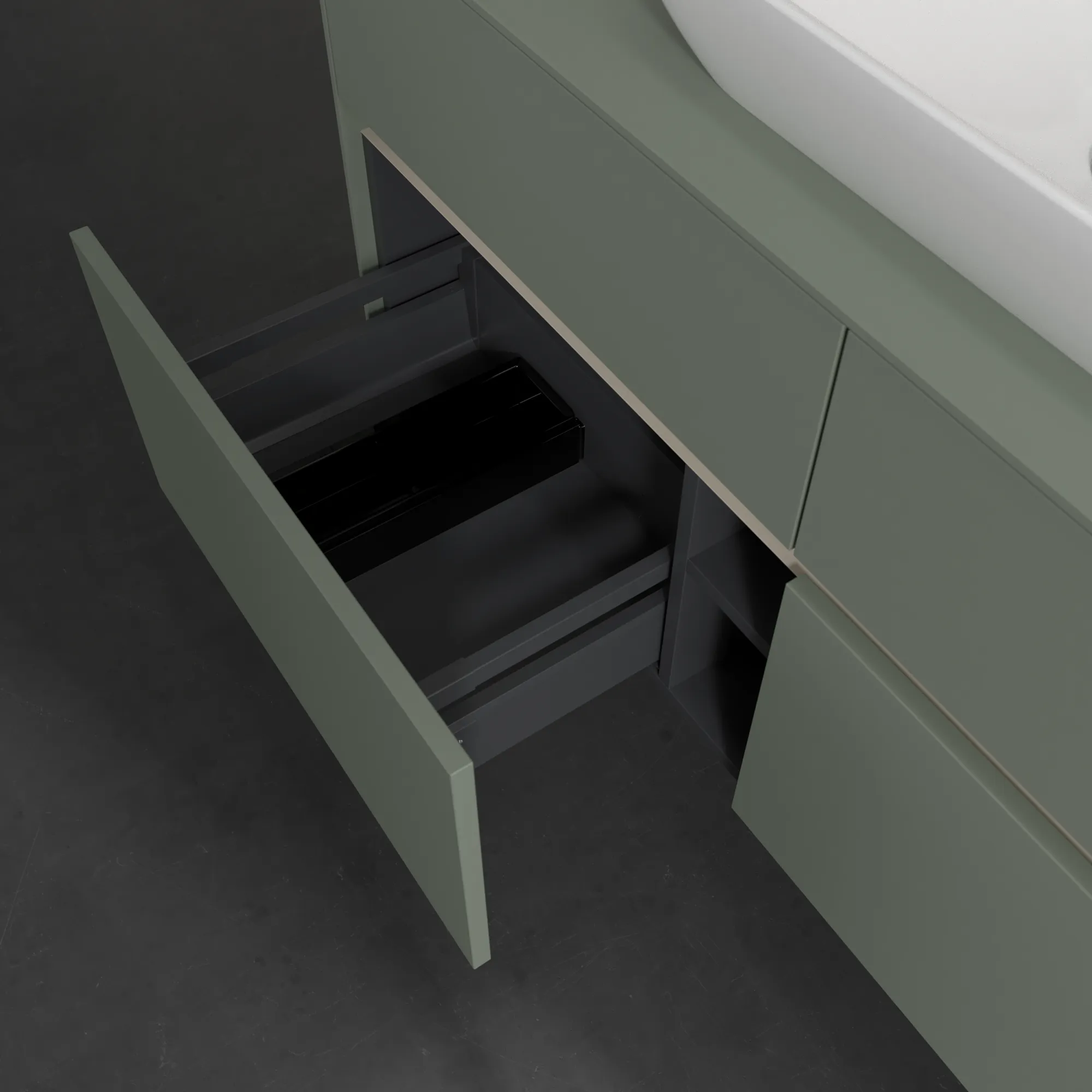 Villeroy & Boch Waschtischunterschrank „Collaro“ 1200 × 548 × 500 mm Soft Green, ohne Beleuchtung, für Becken mittig Villeroy & Boch Waschtischunterschrank „Collaro“ 1200 × 548 × 500 mm Soft Green, ohne Beleuchtung, für Becken mittig