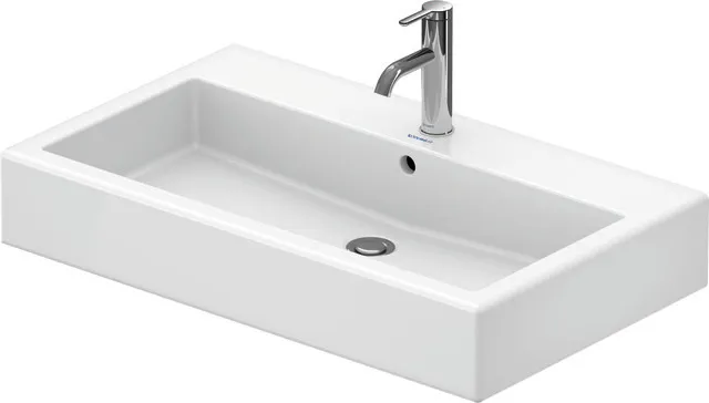 Wandwaschtisch „Vero“, mit Überlauf, Hahnlochposition mittig Größe: 80 × 47 cm / Hahnlochbohrung: mit 1×1 Hahnlochbohrung / Oberflächenveredelung: mit WonderGliss Wandwaschtisch „Vero“, mit Überlauf, Hahnlochposition mittig Größe: 80 × 47 cm / Hahnlochbohrung: mit 1×1 Hahnlochbohrung / Oberflächenveredelung: mit WonderGliss