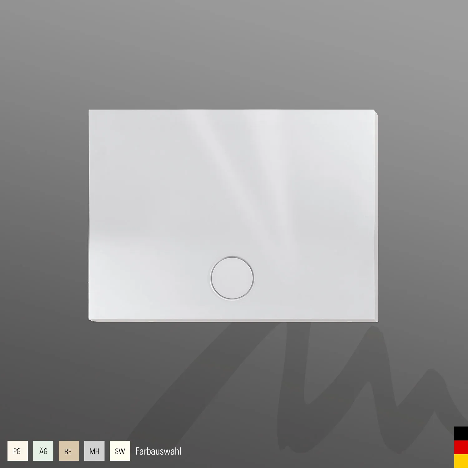 Mauersberger Duschwanne „davisi“ 1000 × 750 mm in Pergamon