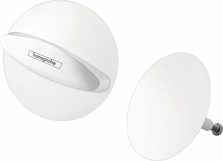 Ab-u.Überlaufgarnitur Flexaplus F-Set (Griff u.Stopfen) chrom Farbe: Mattweiß