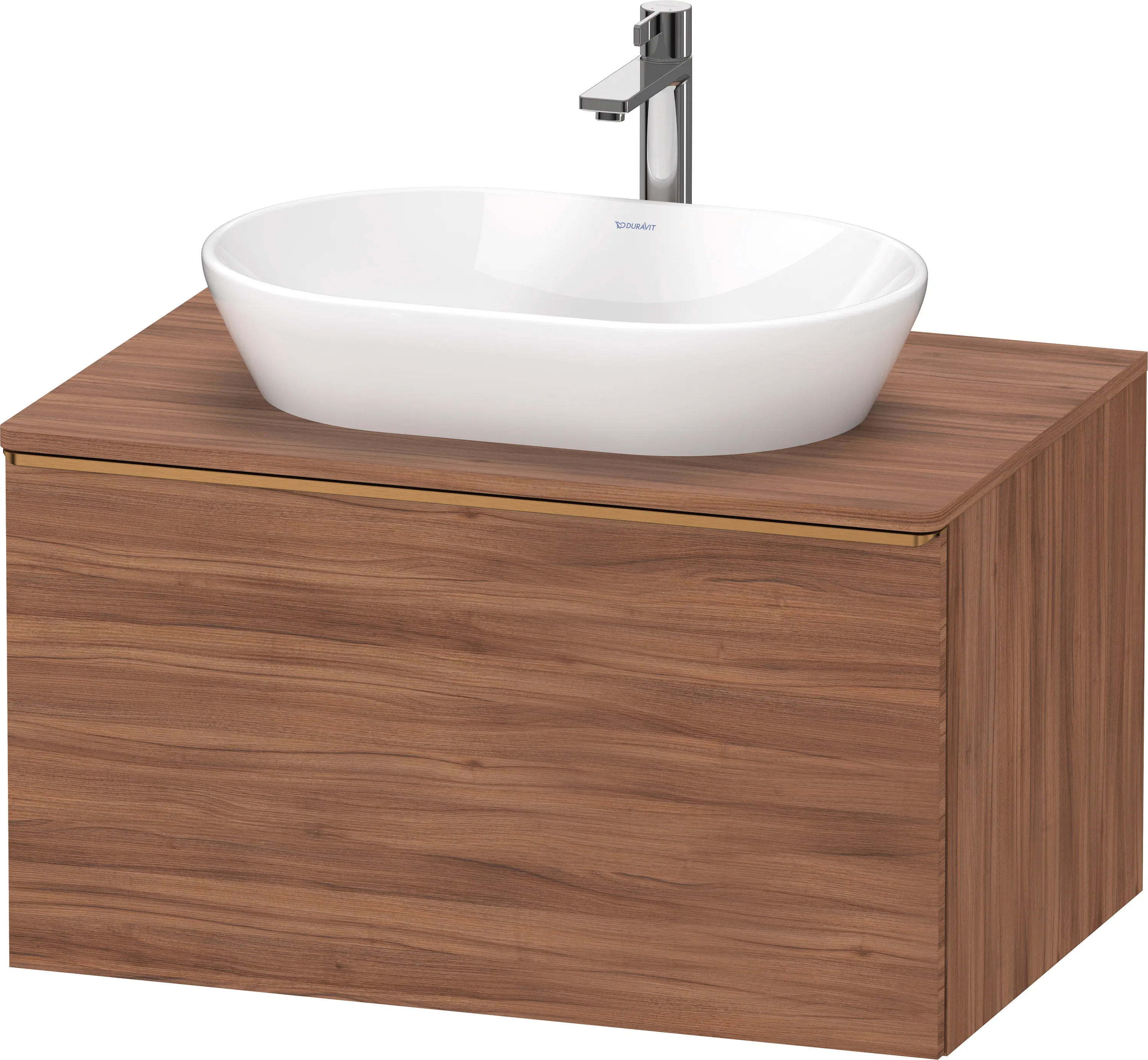 Duravit Waschtischunterschrank wandhängend „D-Neo“ 80 × 45,9 × 55 cm Nussbaum Natur