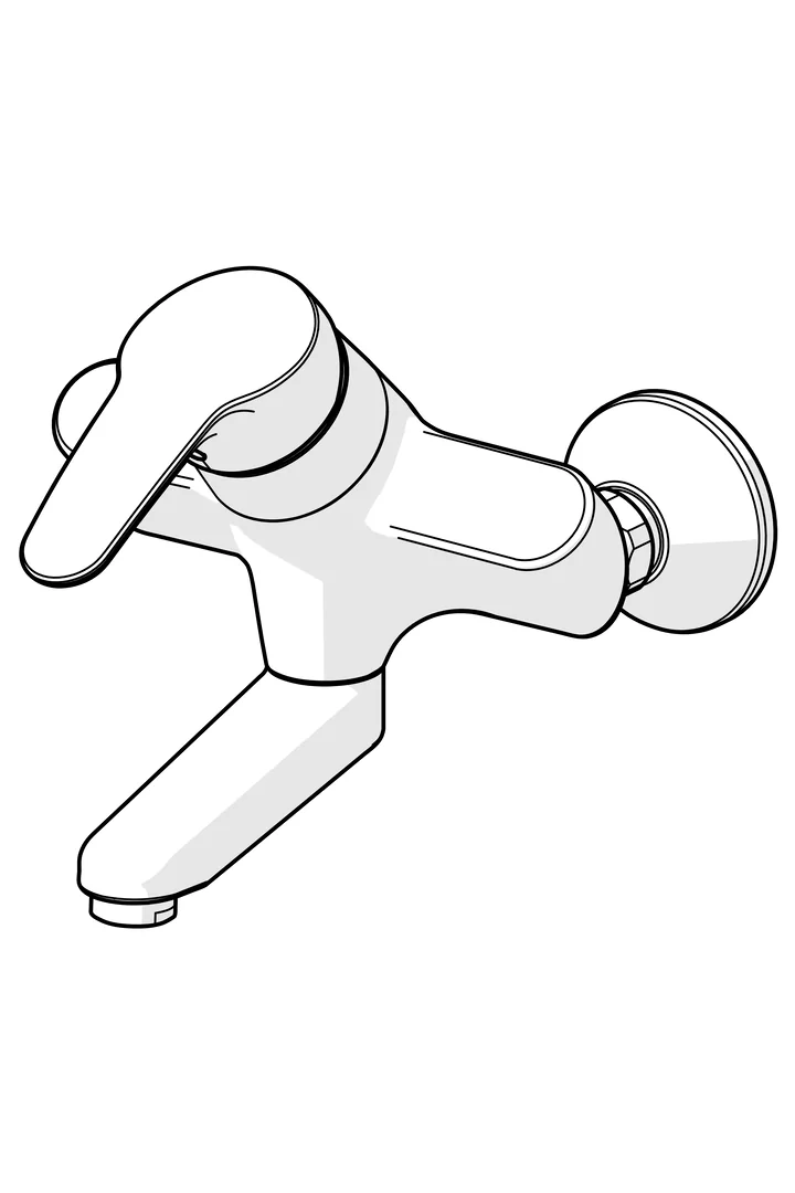 HansaMIX Waschtischarmatur Einhebelmischer HansaMIX 0196 Ausladung 160 mm DN15 Chrom