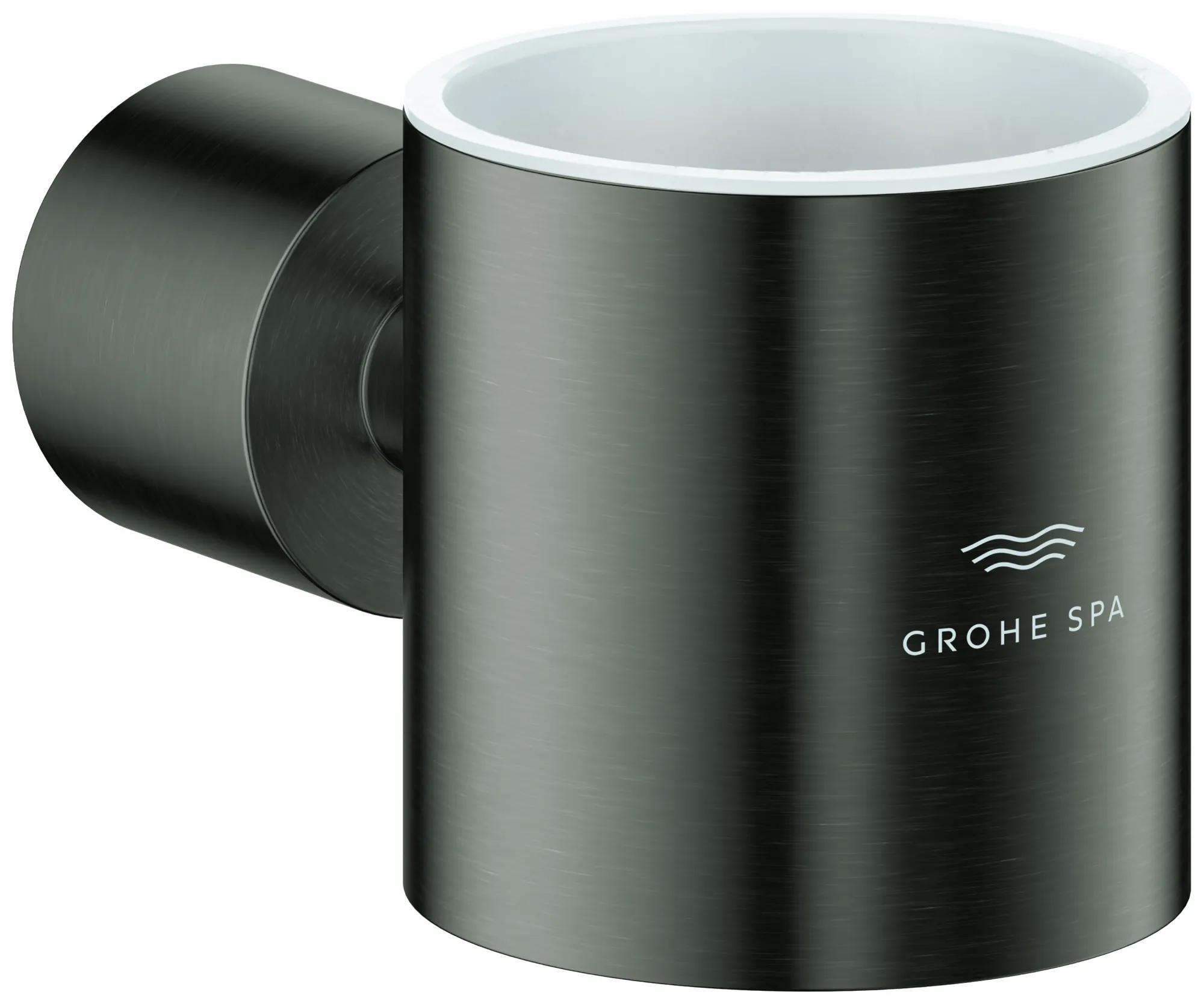 Grohe Atrio Halter für Glas und Seifenspender, hard graphite gebürstet Farbe: hard graphite (gebürstet) Grohe Atrio Halter für Glas und Seifenspender, hard graphite gebürstet Farbe: hard graphite (gebürstet)