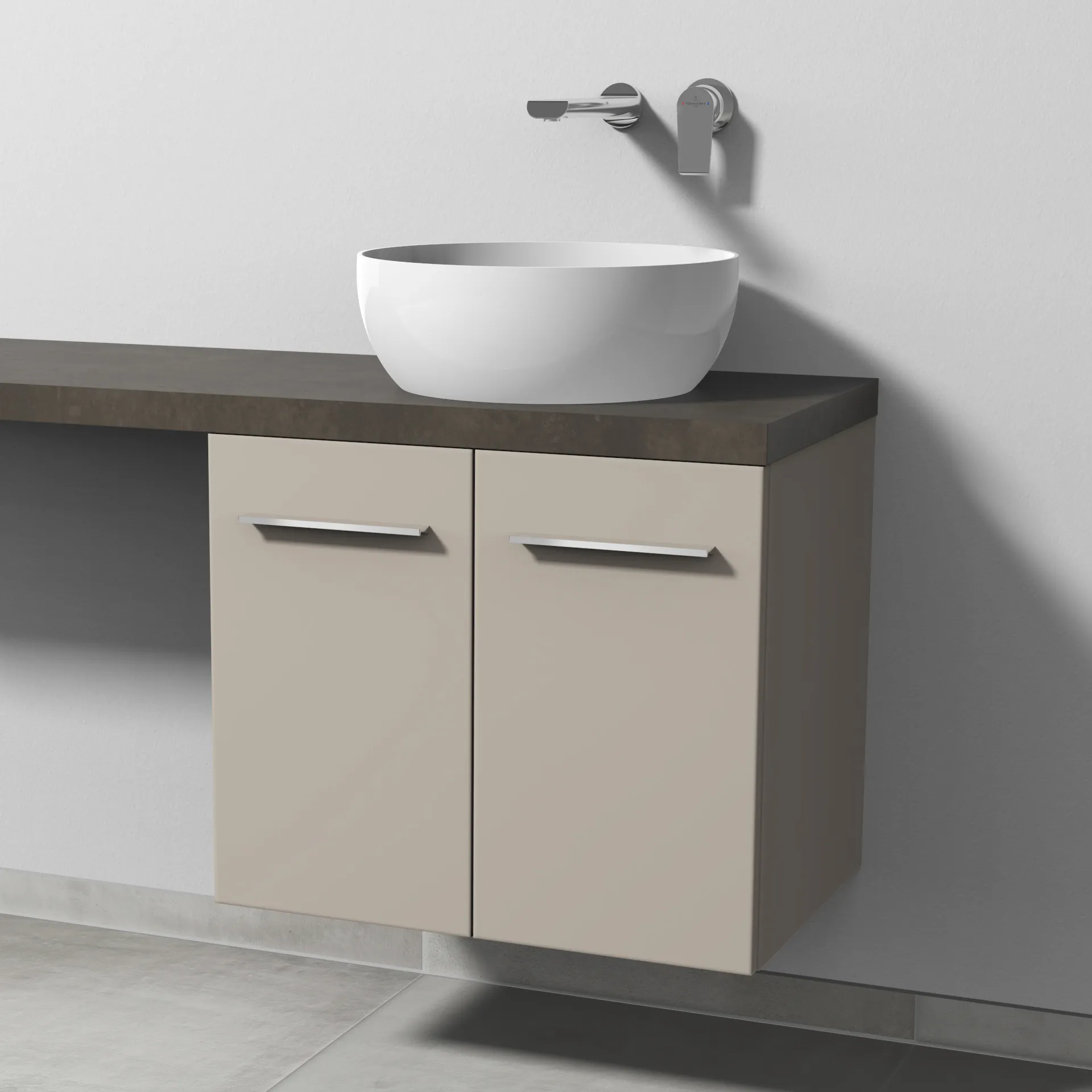 Sanipa Waschtischunterschrank „2morrow“ 600 × 510 × 420 mm in Kaschmir (matt)