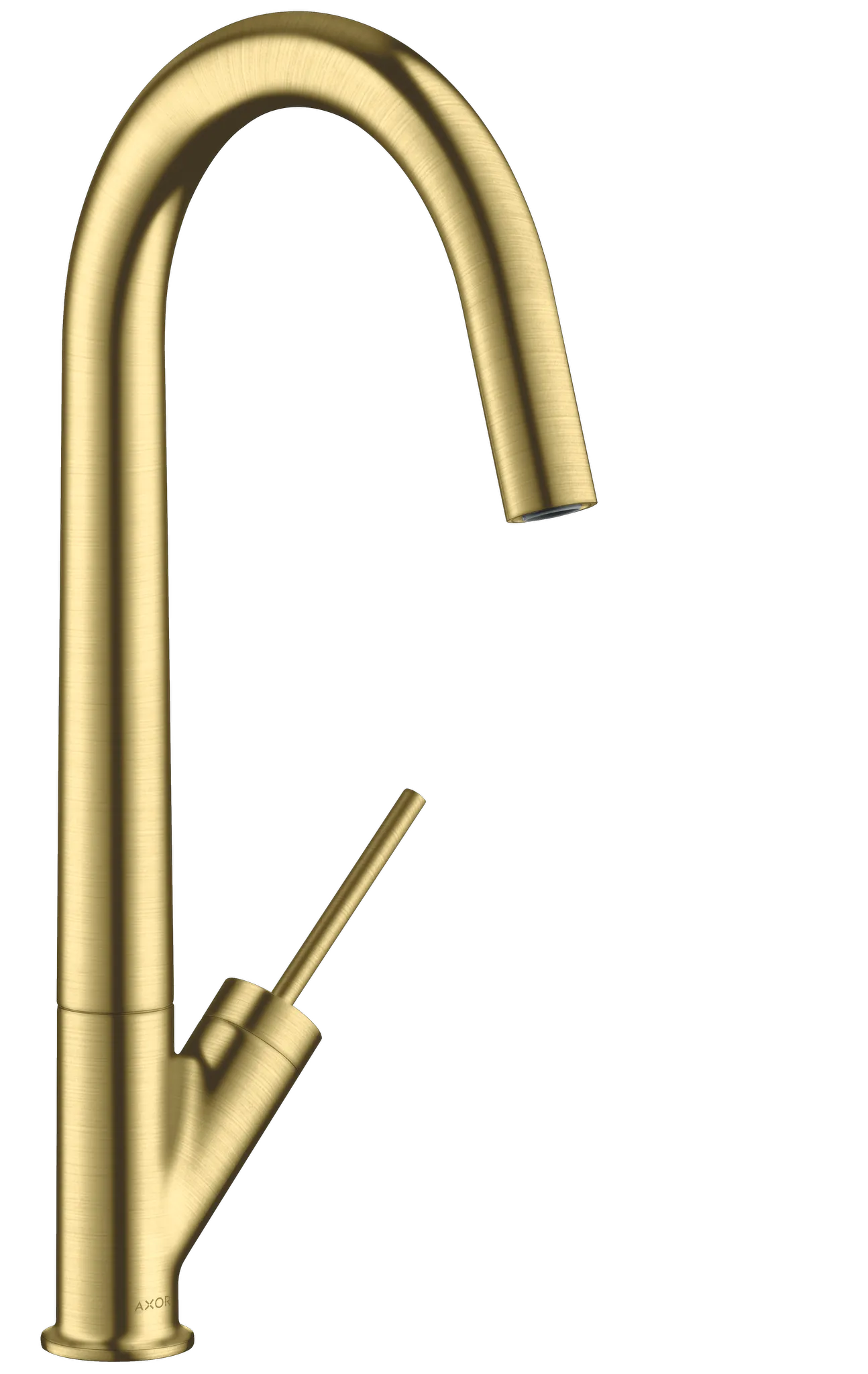 Hansgrohe AXOR Starck Einhebel-Küchenmischer 300 mit Schwenkauslauf, Brushed Brass, ComfortZone 300, max. Durchfluss 15 l/min Hansgrohe AXOR Starck Einhebel-Küchenmischer 300 mit Schwenkauslauf, Brushed Brass, ComfortZone 300, max. Durchfluss 15 l/min