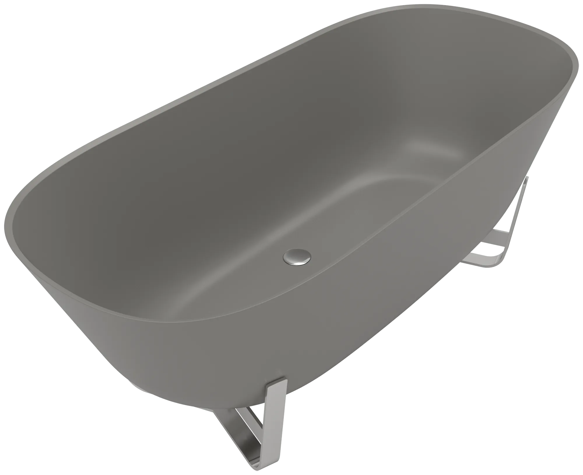 Villeroy & Boch Badewanne „Antheus“ freistehend oval 175 × 80 cm, Mittelablauf in Grey Villeroy & Boch Badewanne „Antheus“ freistehend oval 175 × 80 cm, Mittelablauf in Grey