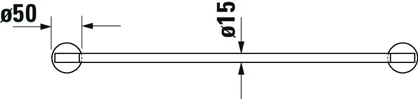 Duravit Badetuchhalter „Starck T“, Befestigung sichtbar, 1-armig 61 cm Duravit Badetuchhalter „Starck T“, Befestigung sichtbar, 1-armig 61 cm
