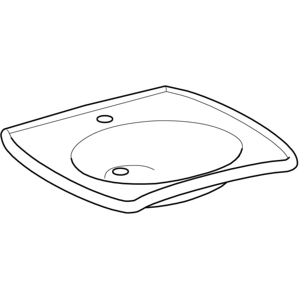 Wandwaschtisch „Vitalis“, rechteckig 65 × 60 cm Wandwaschtisch „Vitalis“, rechteckig 65 × 60 cm