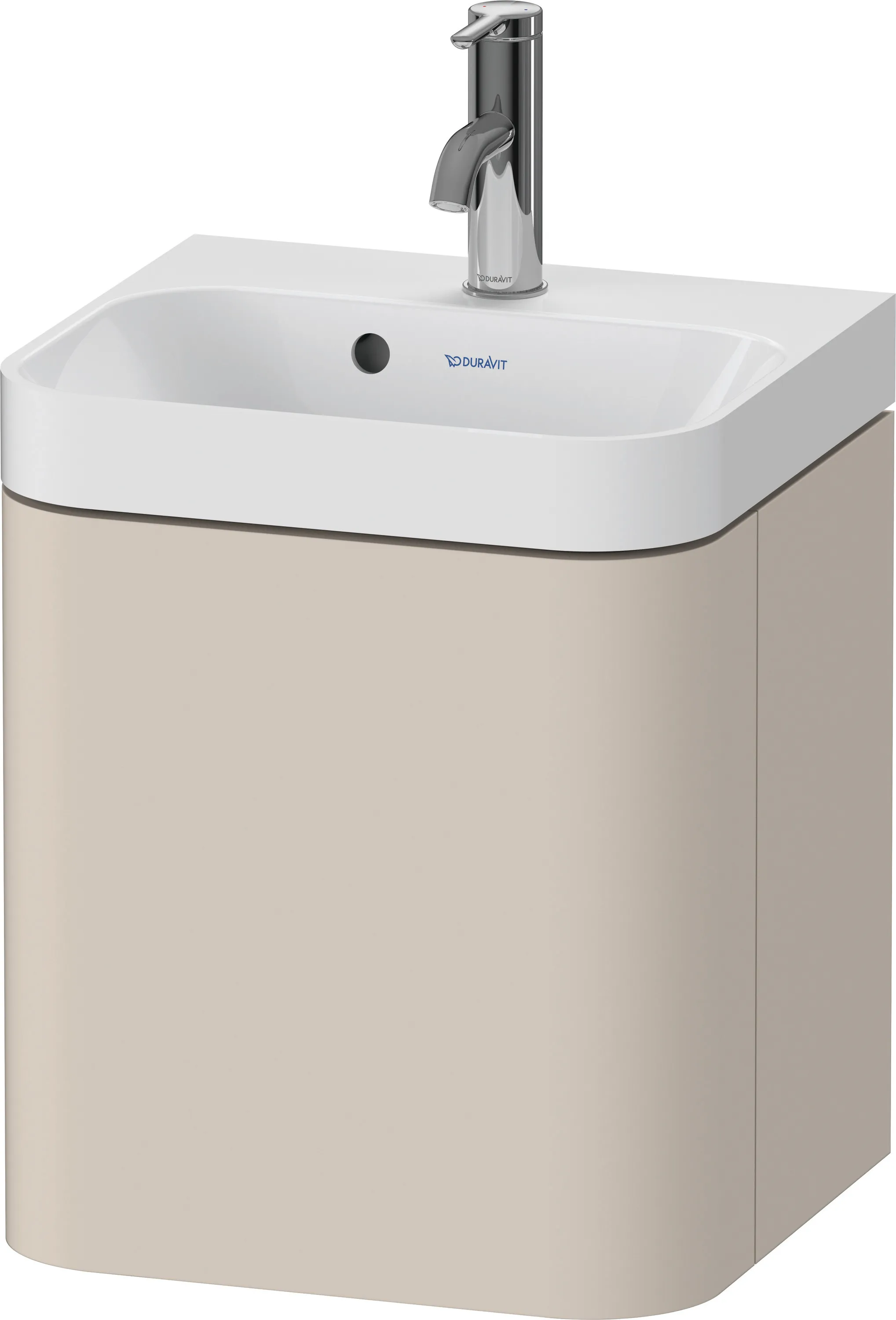 Duravit Waschtischunterschrank c-shaped Set wandhängend „Happy D.2 Plus“ 40 × 48 × 36 cm Taupe Supermatt
