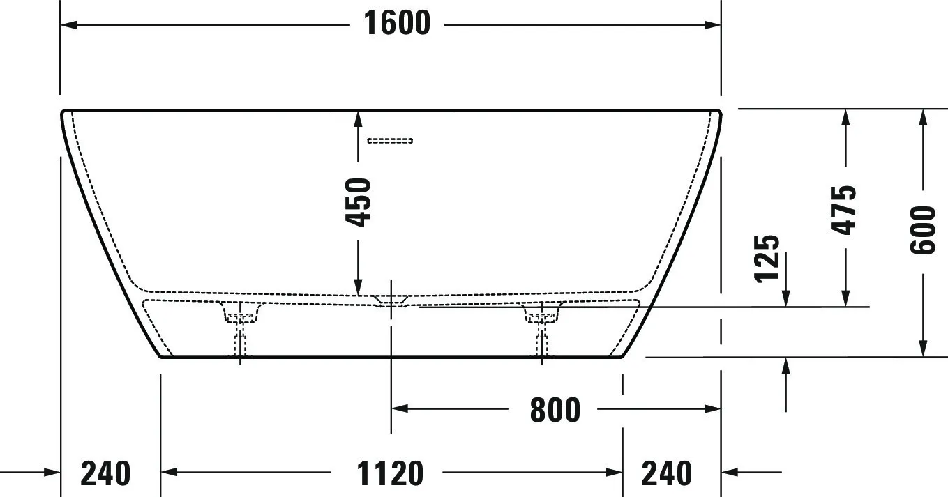 Duravit Badewanne „D-Neo“ freistehend oval 1600 × 750 mm, Mittelablauf mit Überlauf, in Weiß (matt) Duravit Badewanne „D-Neo“ freistehend oval 1600 × 750 mm, Mittelablauf mit Überlauf, in Weiß (matt)