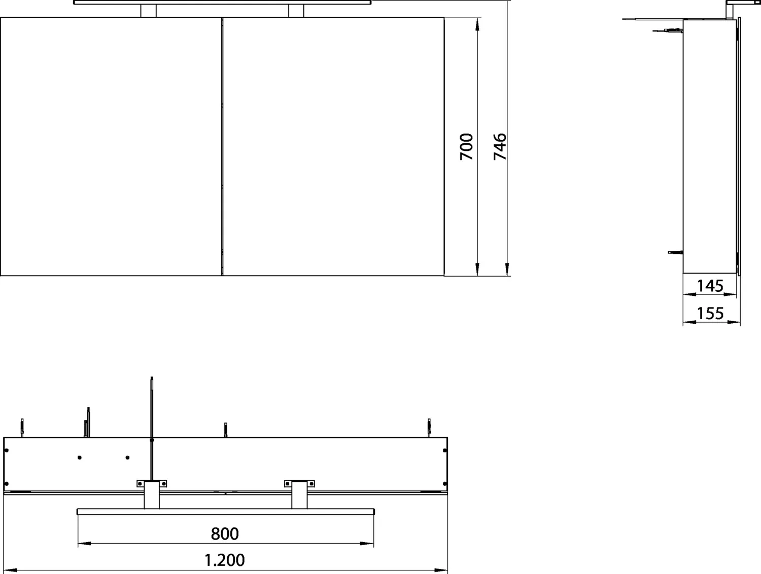 emco Spiegelschrank „mee“ 120 × 74,6 × 15,5 cm