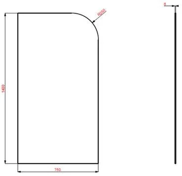VitrA Glaswandabdeckung Conforma Combo, 750 x 6 x 1400 mm, Wannenrandmontage, Sicherheitsglas 6 mm, passend zu Badewannen 5793 und 5794 VitrA Glaswandabdeckung Conforma Combo, 750 x 6 x 1400 mm, Wannenrandmontage, Sicherheitsglas 6 mm, passend zu Badewannen 5793 und 5794