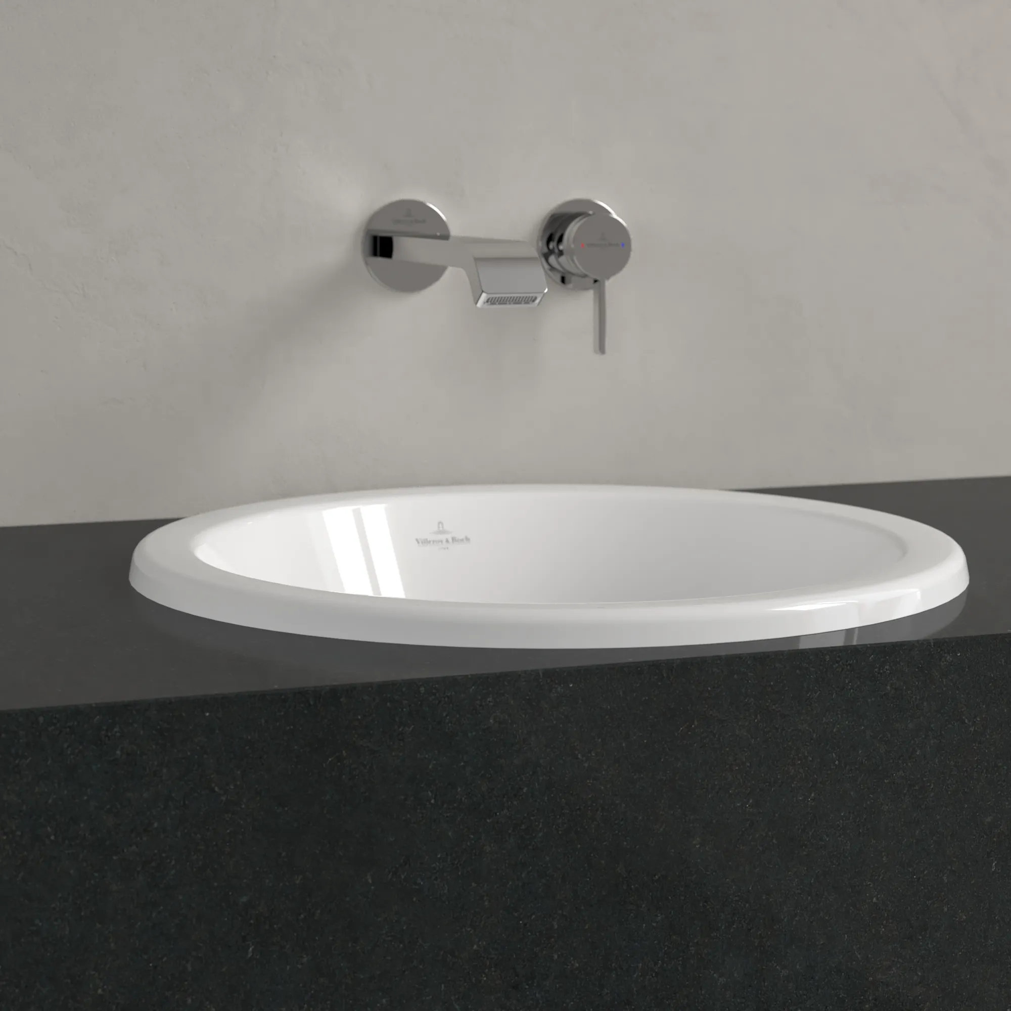 Villeroy & Boch Einbauwaschtisch aus TitanCeram „Loop & Friends“ ⌀ 450 mm, ohne Hahnlochbohrung