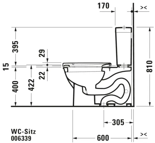 Duravit WC-Sitz „Starck 2“ 37,2 × 49 × 5,1 cm