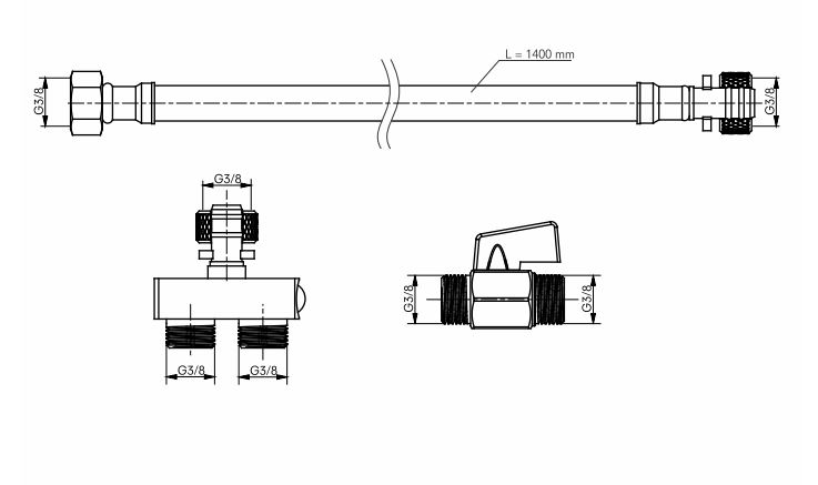 Toto Anschlussset für WASHLET® mit verdeckten Anschlüssen Toto Anschlussset für WASHLET® mit verdeckten Anschlüssen