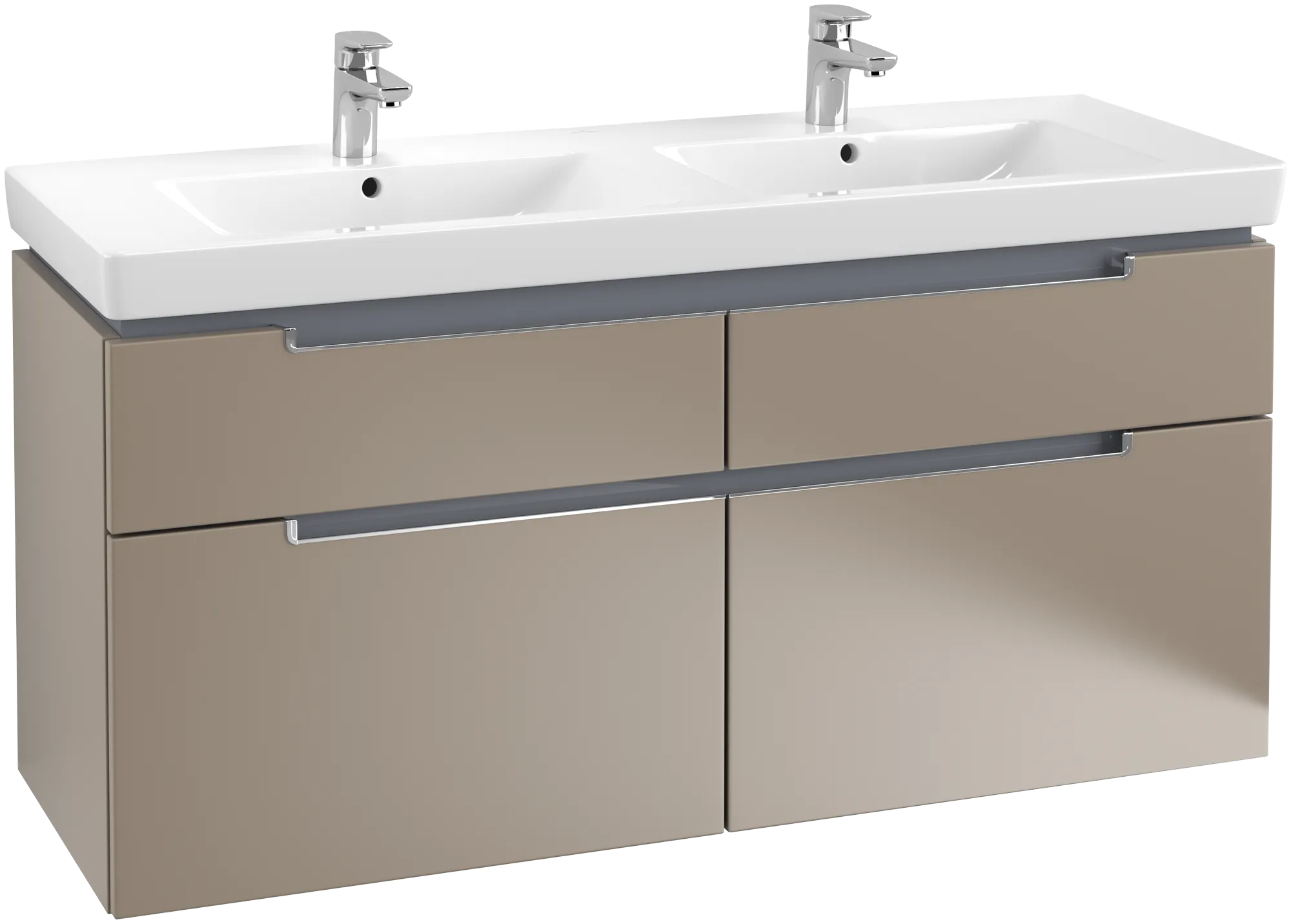 Villeroy & Boch Waschtischunterschrank „Subway 2.0“ 128,7 × 59 × 44,9 × 44,9 cm Truffle Grey, mittig, ohne Beleuchtung Villeroy & Boch Waschtischunterschrank „Subway 2.0“ 128,7 × 59 × 44,9 × 44,9 cm Truffle Grey, mittig, ohne Beleuchtung