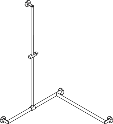 HEWI Haltegriff Ausführung rechts „System 900“ in Schwarz tiefmatt / Chrom HEWI Haltegriff Ausführung rechts „System 900“ in Schwarz tiefmatt / Chrom