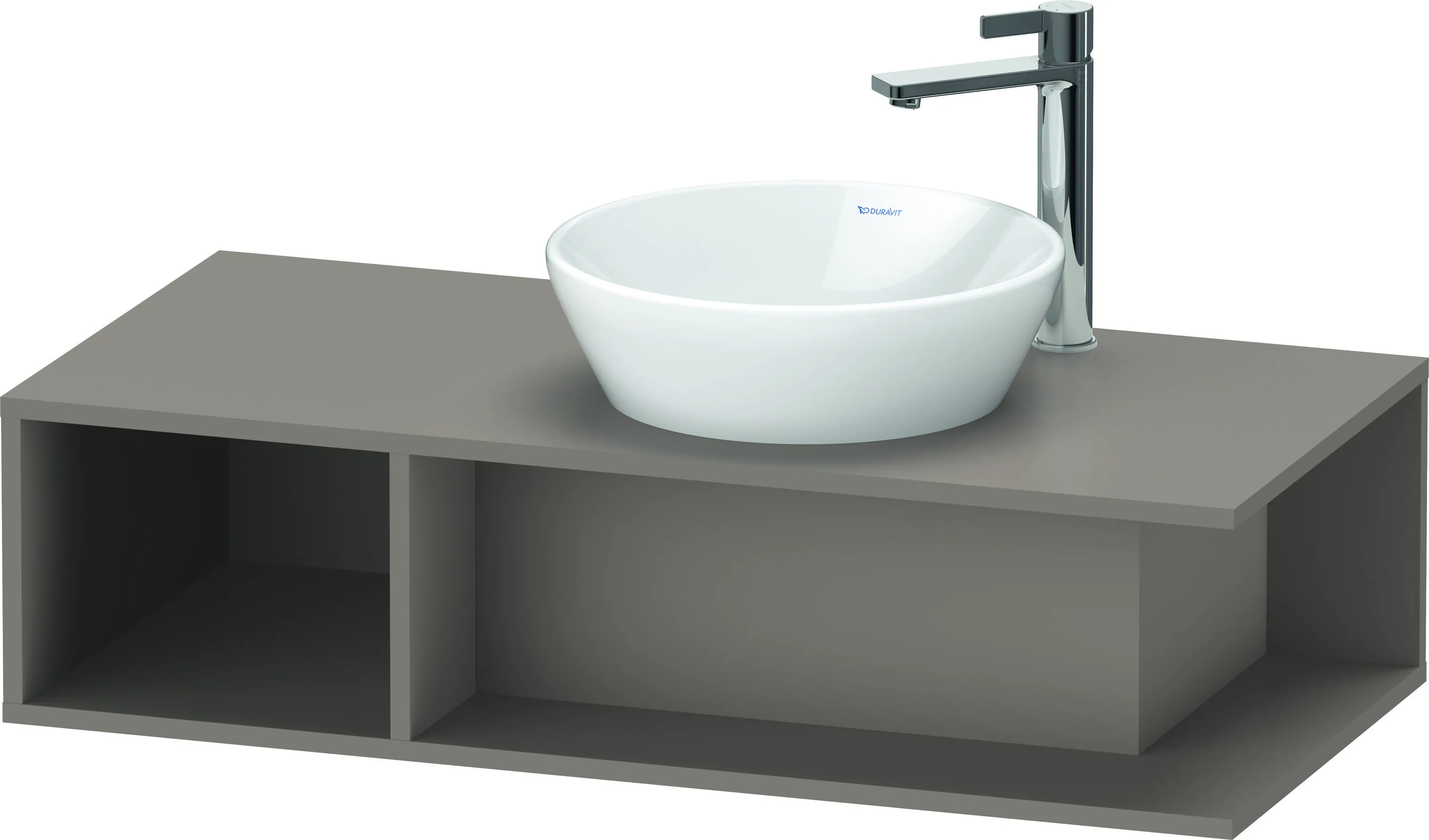 Duravit Waschtischunterschrank wandhängend „D-Neo“ 100 × 26 × 48 cm Basalt Matt