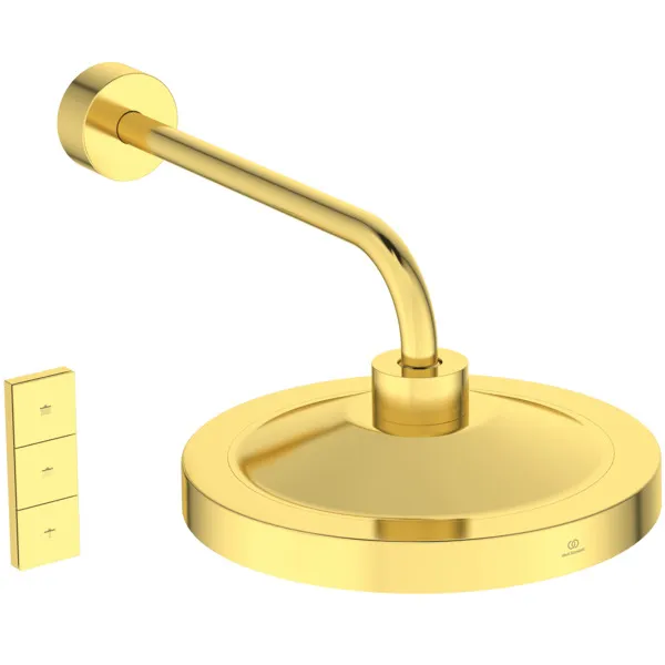 Ideal Standard Idealrain Solos A7890A2 3-Funktion Wandanschluss LED-Leuchtring Brushed Gold Ideal Standard Idealrain Solos A7890A2 3-Funktion Wandanschluss LED-Leuchtring Brushed Gold