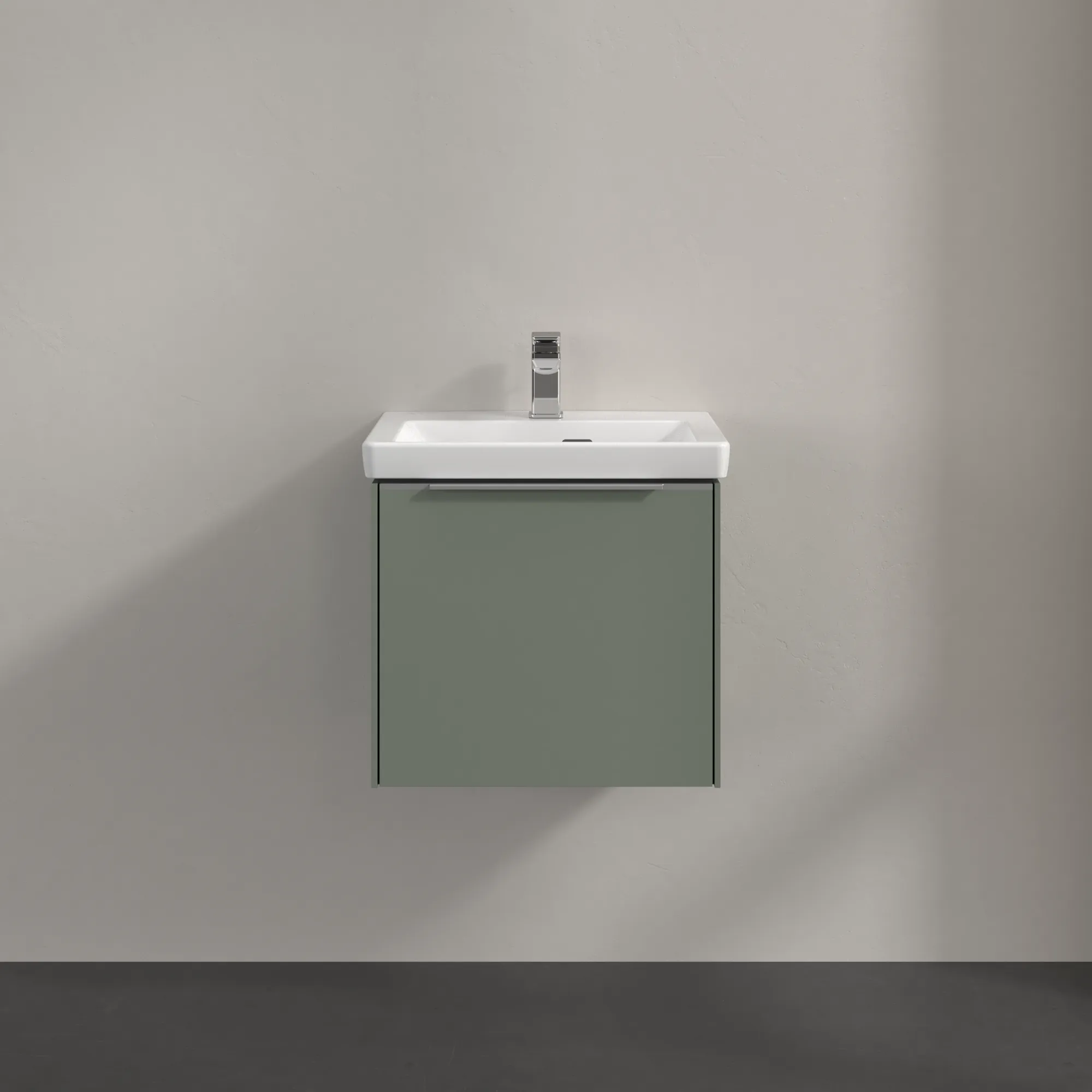 Villeroy & Boch Waschtischunterschrank „Subway 3.0“ für Schrankwaschtisch 473 × 429 × 408 mm Soft Green, für Becken mittig Villeroy & Boch Waschtischunterschrank „Subway 3.0“ für Schrankwaschtisch 473 × 429 × 408 mm Soft Green, für Becken mittig