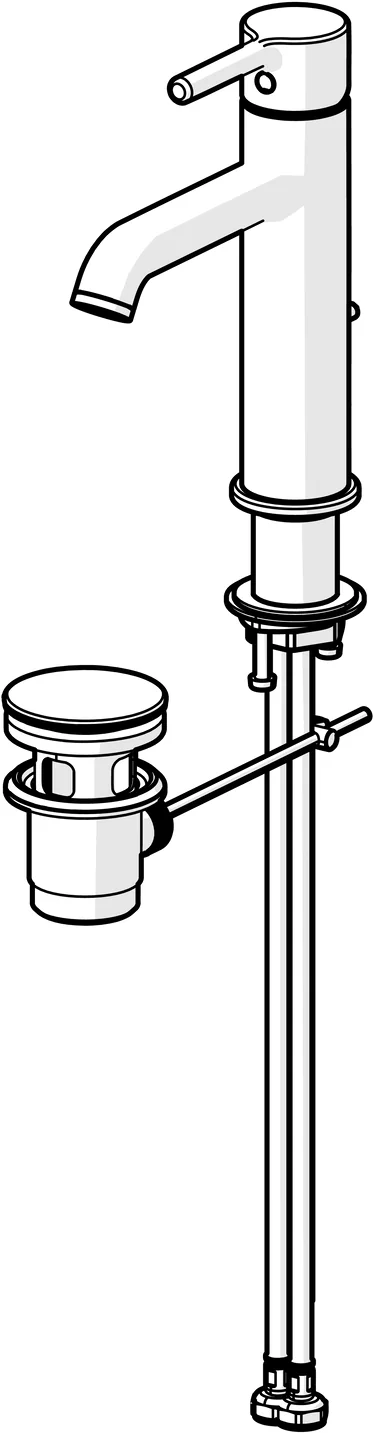 HansaVANTIS Style Waschtischarmatur EHM WT-Batt. HansaVANTIS Style 5456 Chrom