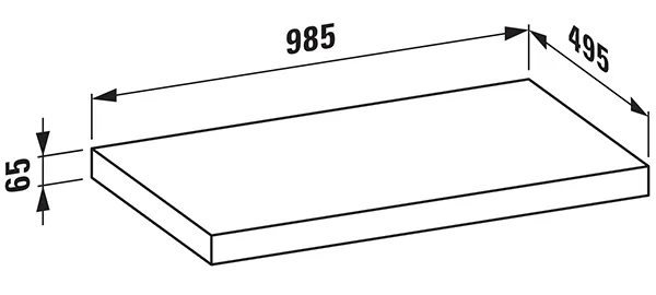 Laufen Waschtisch-Platte LANI 495x985x65, wildesche, ohne Ausschnitt Laufen Waschtisch-Platte LANI 495x985x65, wildesche, ohne Ausschnitt