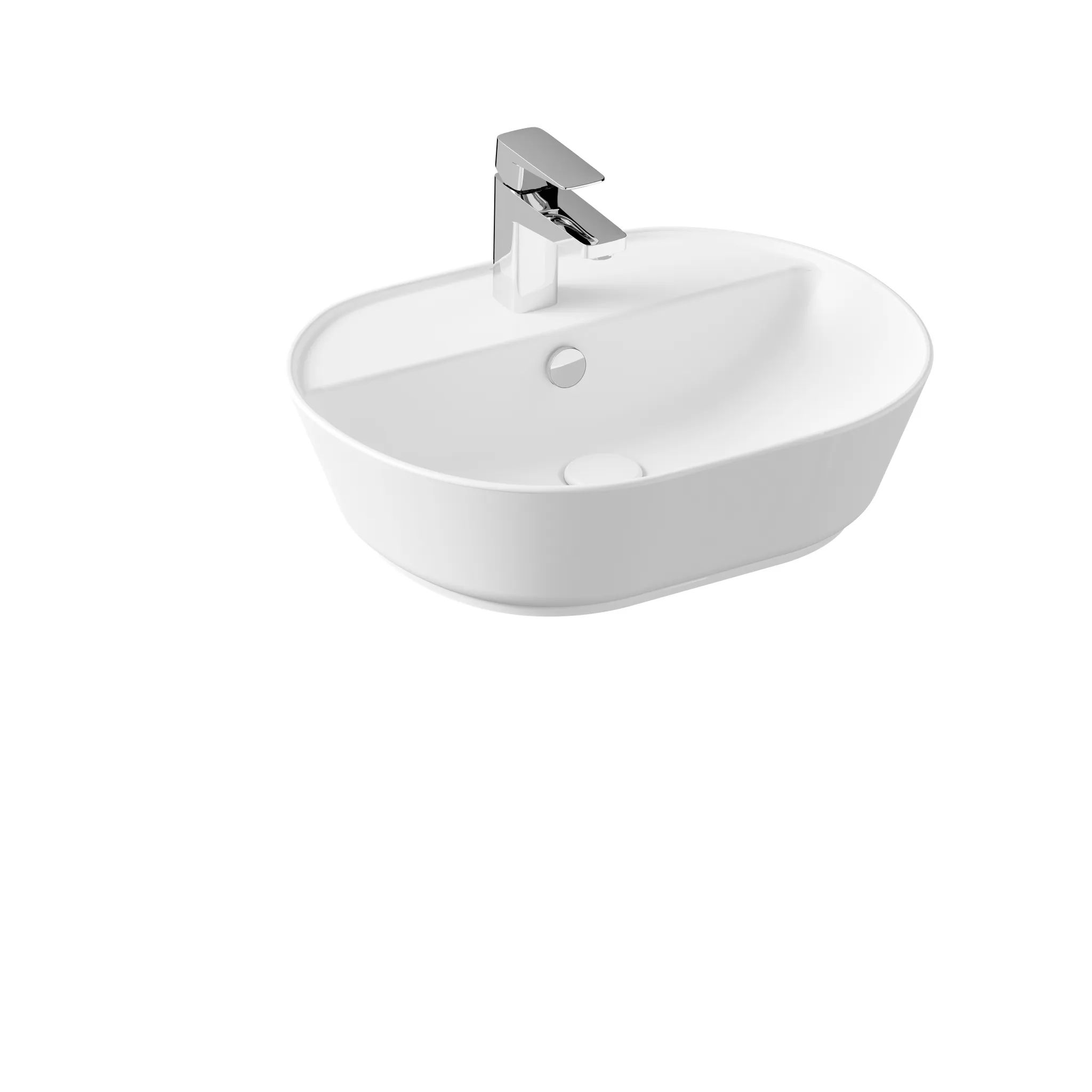 VitrA Geo Aufsatzwaschtisch oval 55 x 43 cm, Edelweiß