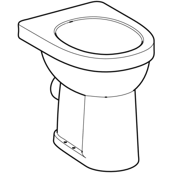 Stand-Flachspül-WC „Renova Comfort“ 35,5 × 45 × 47 cm mit Spülrand