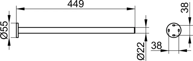 Plan 14920370000 Handtuchhalter 450 mm schwarz Plan 14920370000 Handtuchhalter 450 mm schwarz