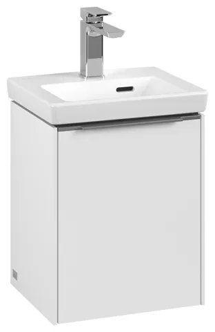 Villeroy & Boch Waschtischunterschrank mit Tür „Subway 3.0“ für Schrankwaschtisch 351 × 429 × 309 mm Pure White, 1 Tür, für Becken mittig, Anschlag rechts